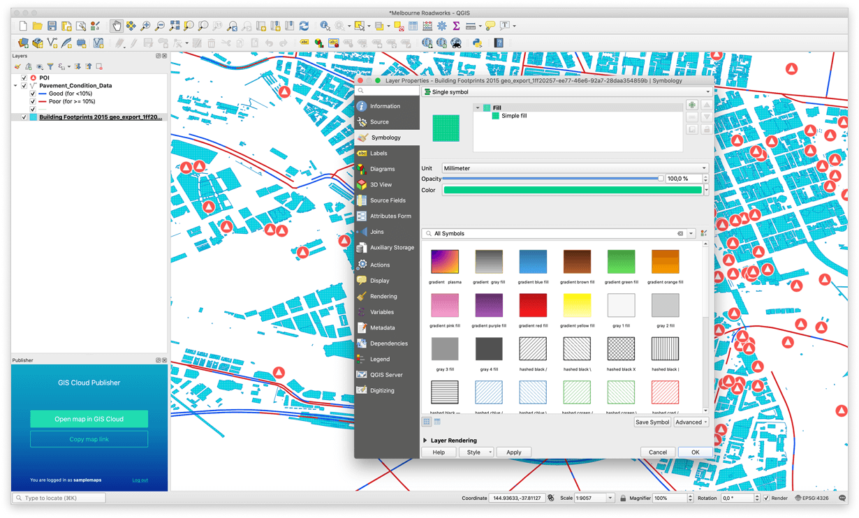 How To Publish Your Maps From Qgis To Gis Cloud Gis Cloud Learning