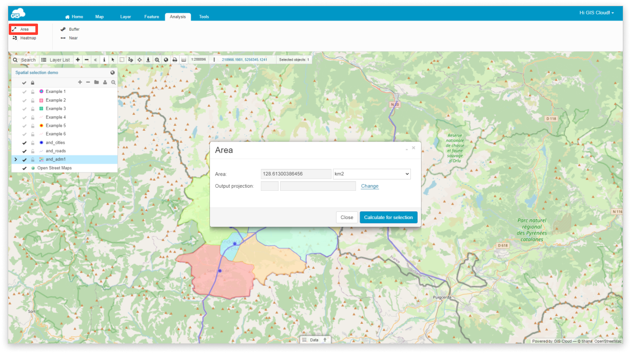 Area analysis – GIS Cloud Learning Center