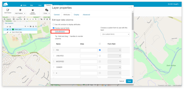 How to manage layer’s attribute table? – GIS Cloud Learning Center