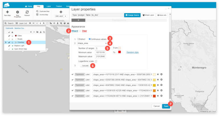 How to classify data in a map? – GIS Cloud Learning Center