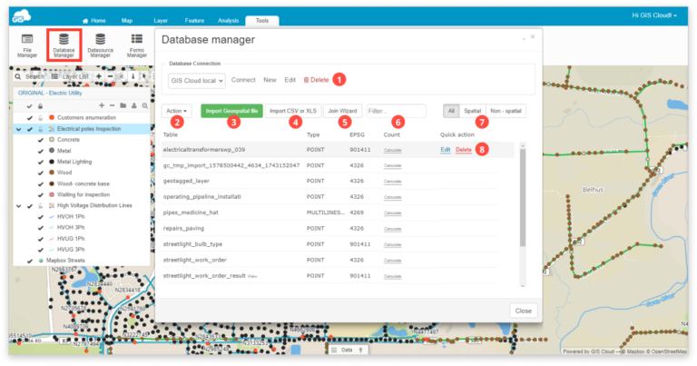 Database Manager – GIS Cloud Learning Center