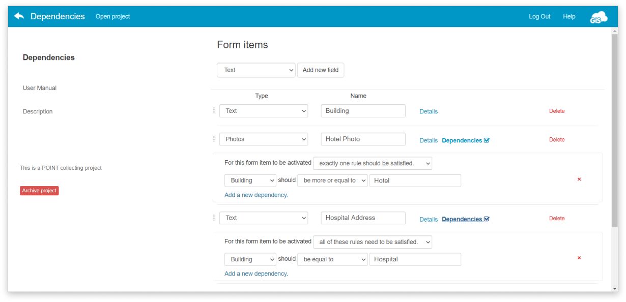 How to set up dependent fields in your form? – GIS Cloud Learning Center