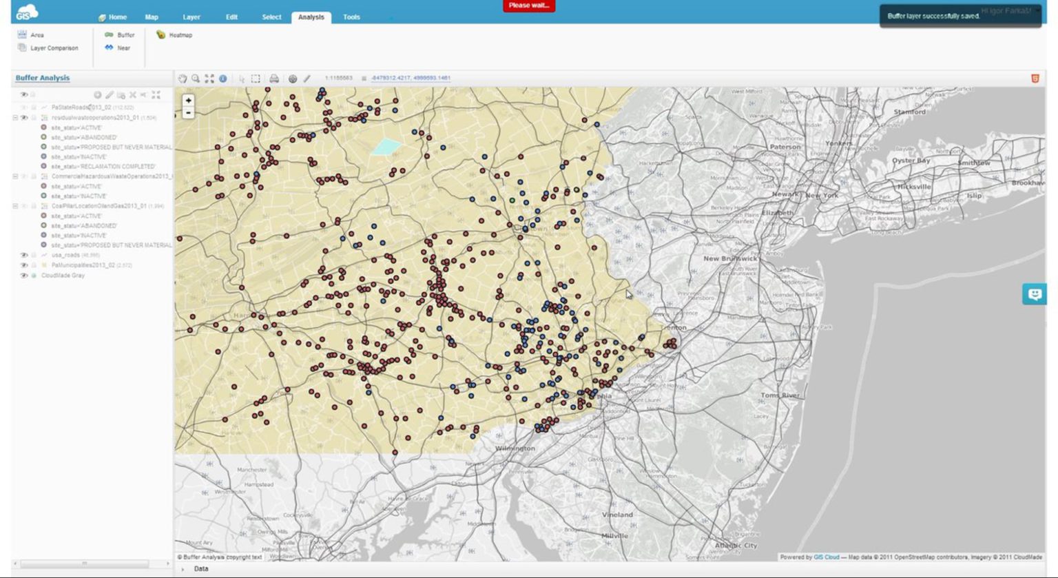 GIS Cloud Spotlight: Buffer Analysis – GIS Cloud Learning Center