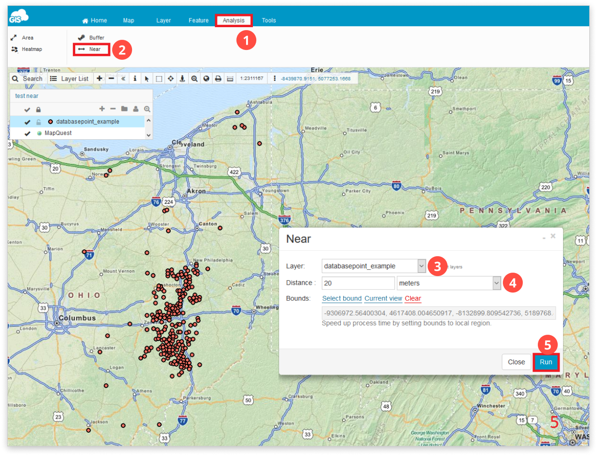 How to make Near analysis? – GIS Cloud Learning Center