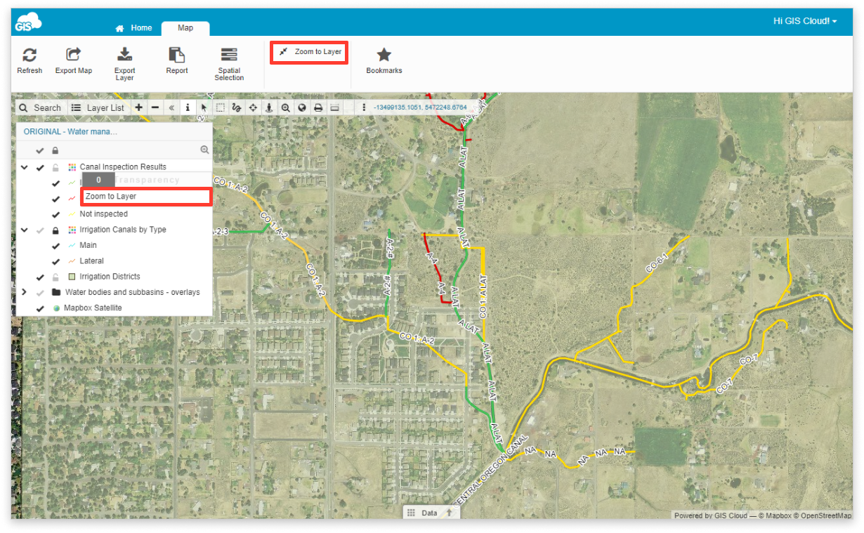 Zoom To Layer In Map Viewer – GIS Cloud Learning Center