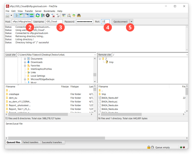 need to upload zero byte file via sftp