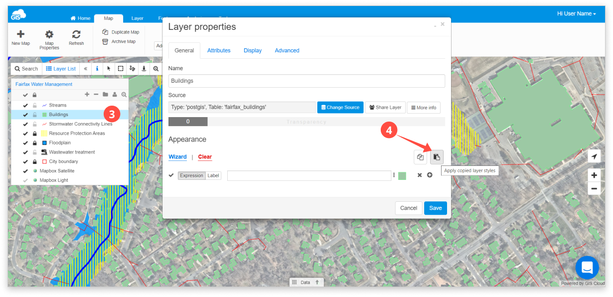 How to copy layer style? – GIS Cloud Learning Center