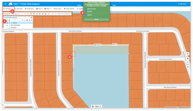 How to add new features to an existing layer? – GIS Cloud Learning Center
